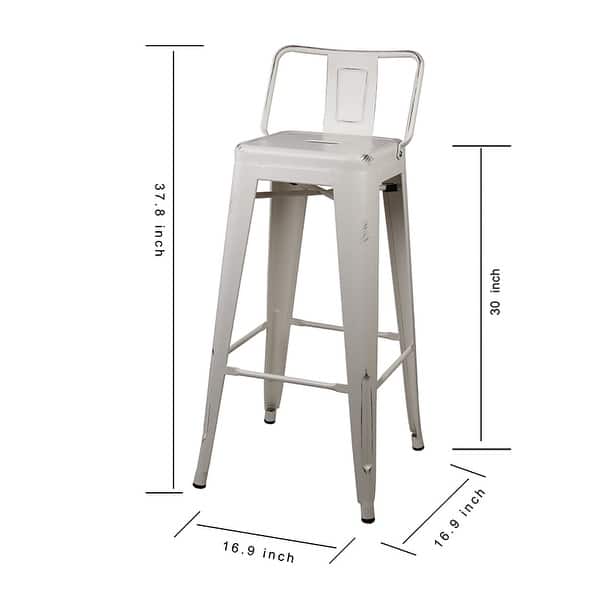 30 inch Low Back Metal Bar StoolSet of 2 Bed Bath & Beyond 33702410